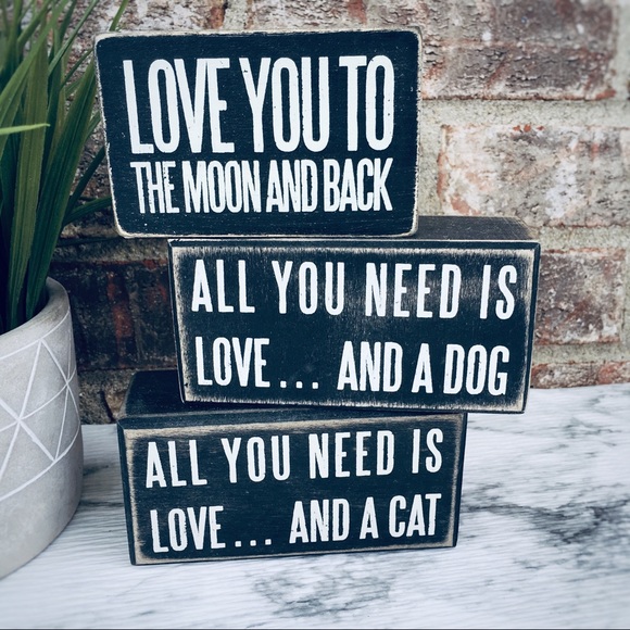 Other - All You Need Is Love Wooden Box Signs
